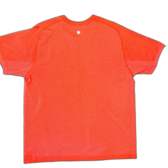Lululemon Metal Vent Tech 2.0 Seamless Short Sleeve XXL Orange Training Shirt - Picture 4 of 6